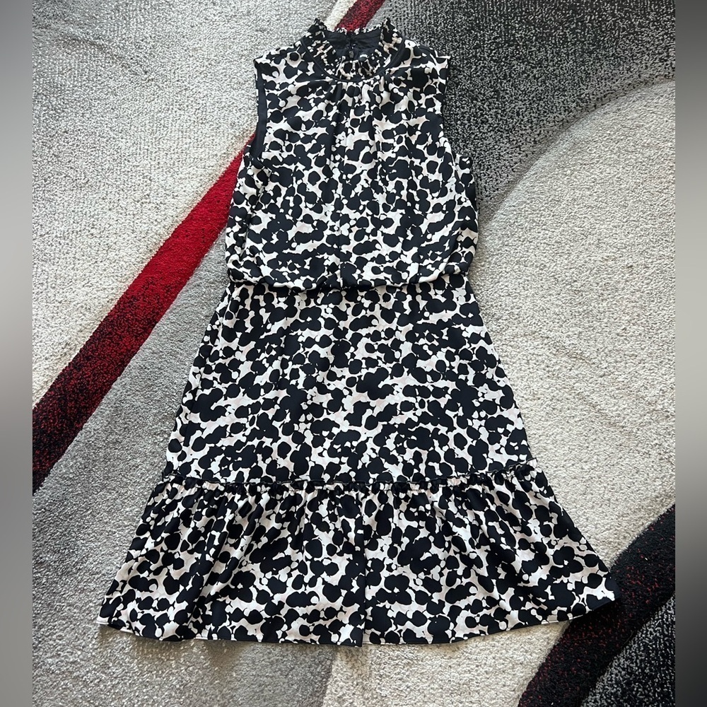 Karl Lagerfeld Paris Smocked Neck Mini Dress